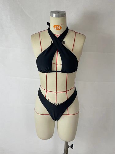 Levoire | Mode sexy deux pièces vacances dame unicolore bikini dos nu set