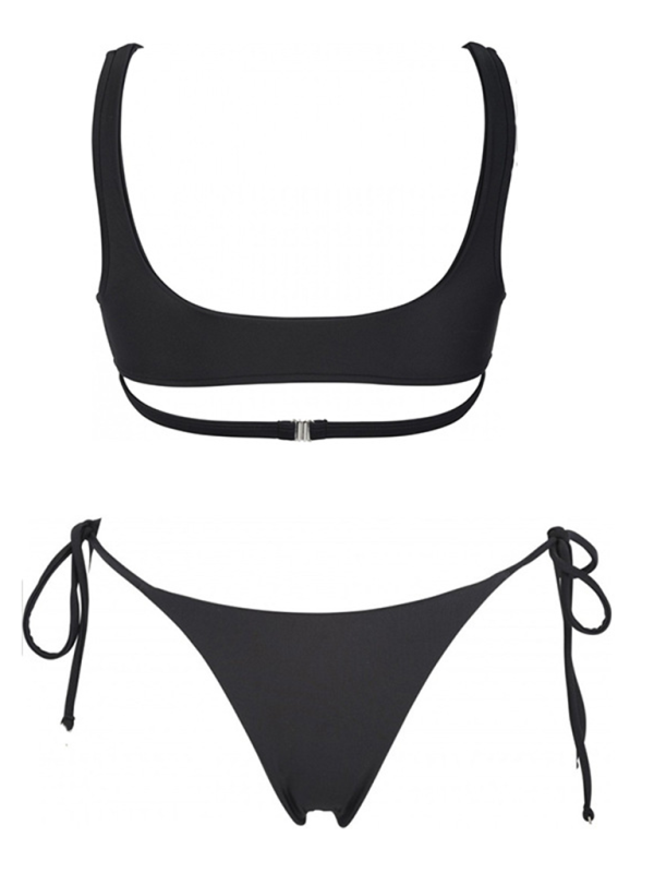 Levoire | Nouveau maillot de bain deux pièces couleur unie bague d'amour maillot de bain