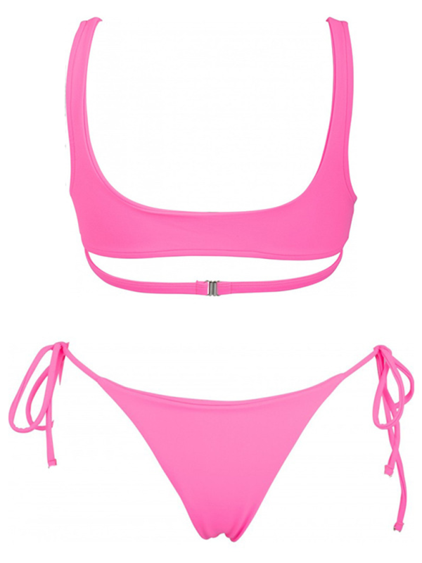 Levoire | Nouveau maillot de bain deux pièces couleur unie bague d'amour maillot de bain
