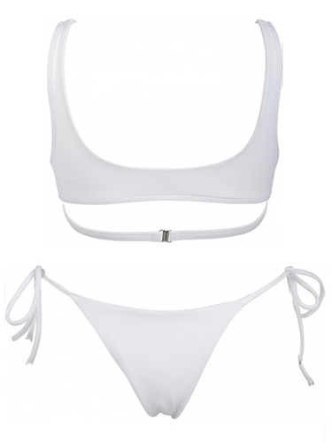 Levoire | Nouveau maillot de bain deux pièces couleur unie bague d'amour maillot de bain