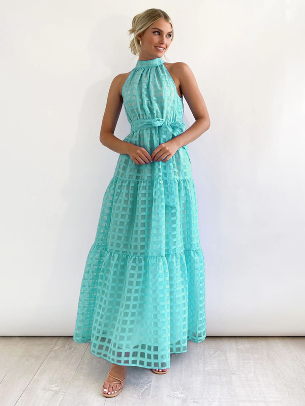 Levoire | Nouvelle Mode Robe dos nu unie Spearmint viridis