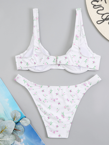 Levoire | Nouveau bikini deux pièces maillot de bain imprimé taille haute bikini