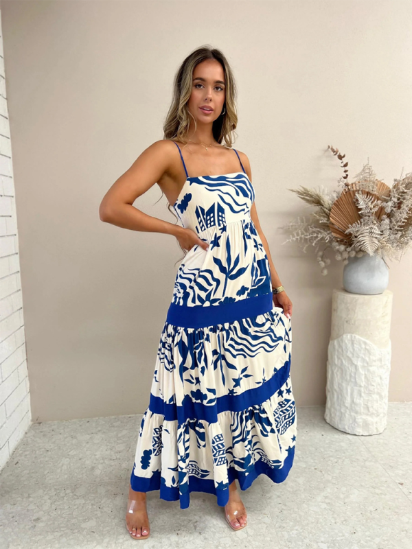 Levoire | Tempéramentale et décontractée robe à encolure asymétrique avec couture nette à l'épaule Lila-sininen bleu foncé