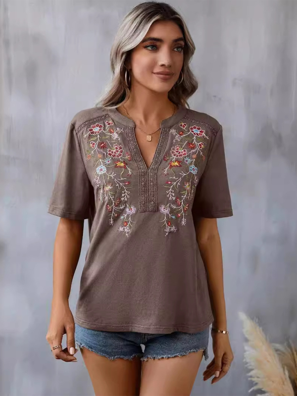 Levoire | Nouvelle mode féminine top en dentelle brodé