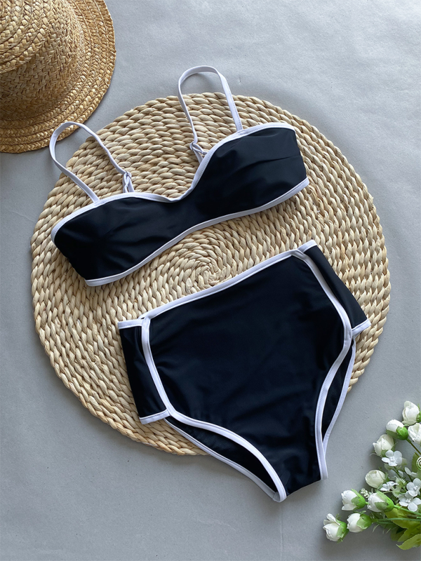 Levoire | Nouvelle comparaison de couleur pour femmes maillot de bain sexy à taille haute à deux pièces