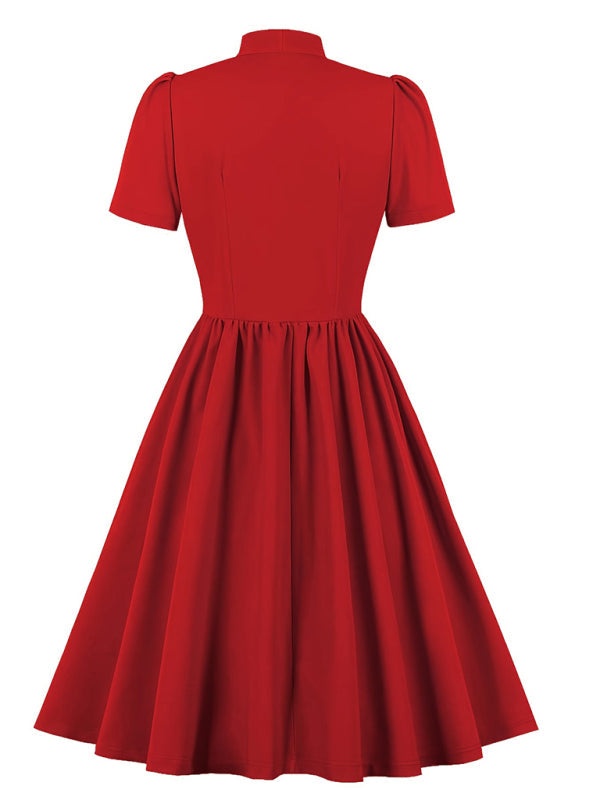 Levoire | Robe en chiffon unie avec ceinture pour femmes