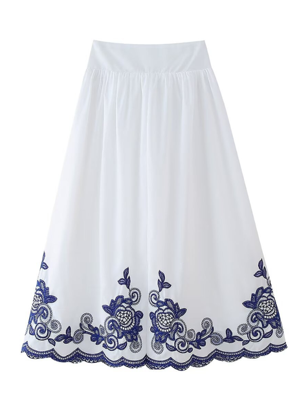 Levoire | Femme nouvelle jupe contrastée brodée Robe