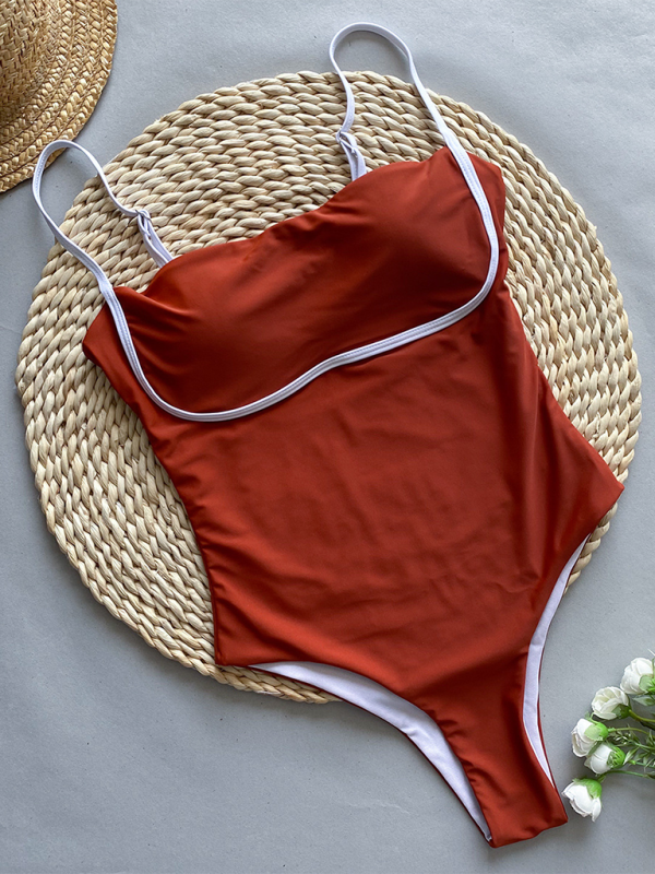 Levoire | Femmes mode Sexy Couleur contrastée Maillot de bain une pièce