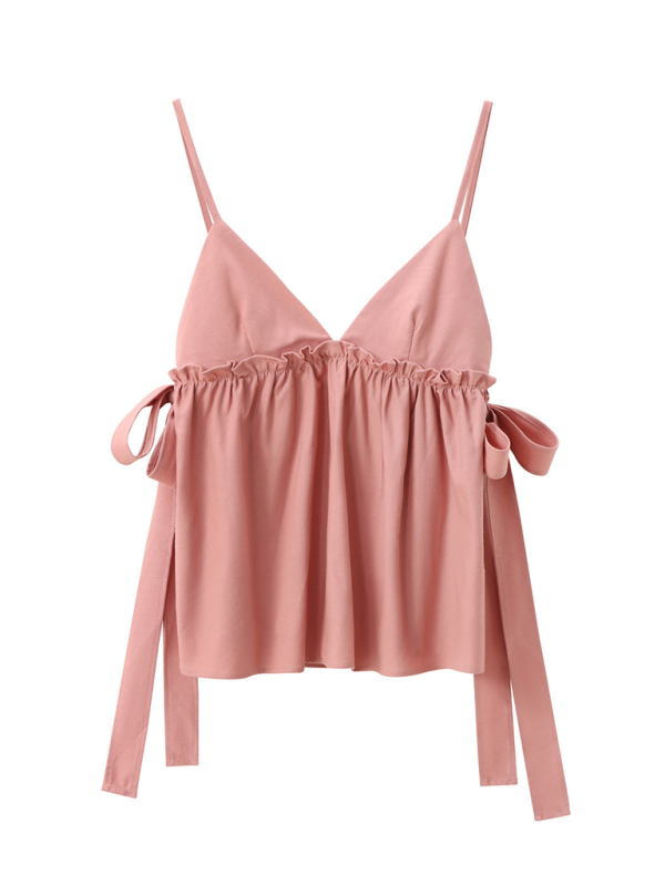 Levoire | Nouveaux vêtements pour femmes avec un ruban et un froncage en haut Rosa