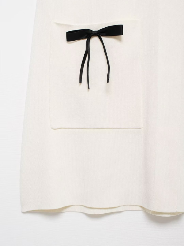 Levoire | Nouvelle robe mini tissée nœud contrasté teintée