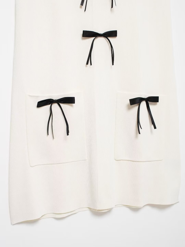 Levoire | Nouvelle robe mini tissée nœud contrasté teintée