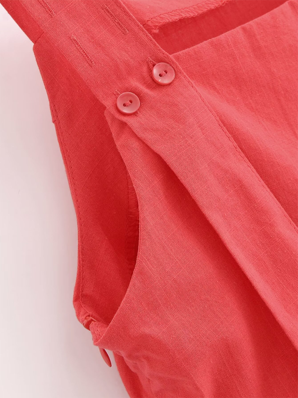 Levoire | Vêtements de loisirs pour femmes ensemble top sans manches rouge et pantalon