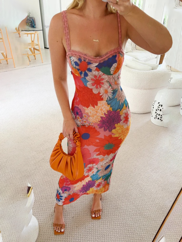 Levoire | Nouveau modèle de loisirs une épaule en fleurs robe sans manches