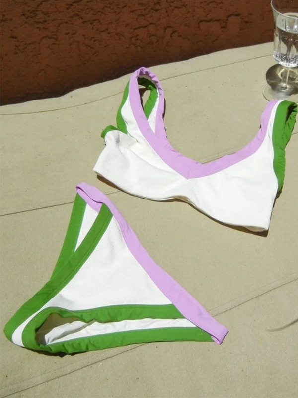 Levoire | Ensemble de bikini à contraste de vacances élégant et sexy