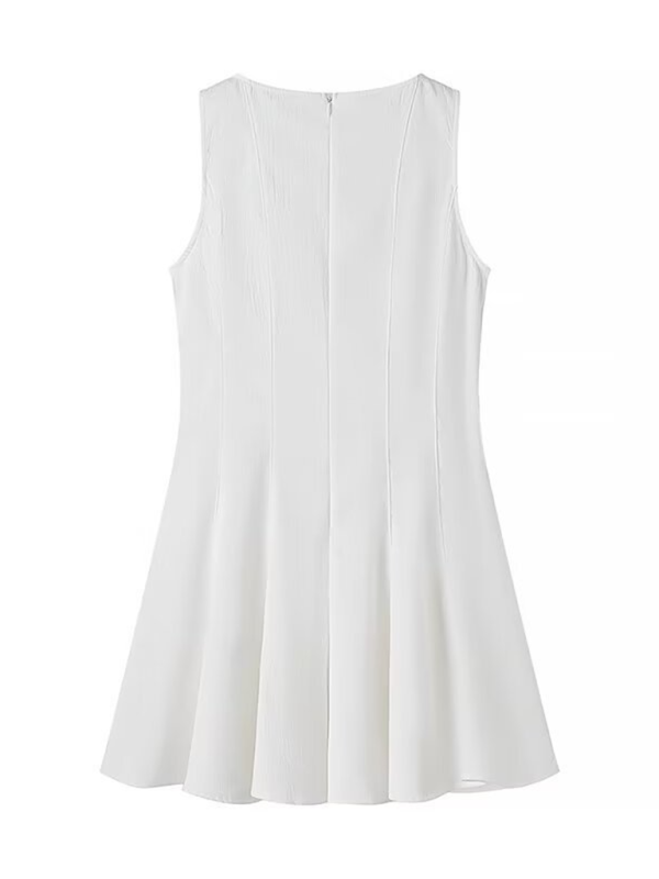 Levoire | Pour femmes nouvelle sans manches à encolure ronde robe courte
