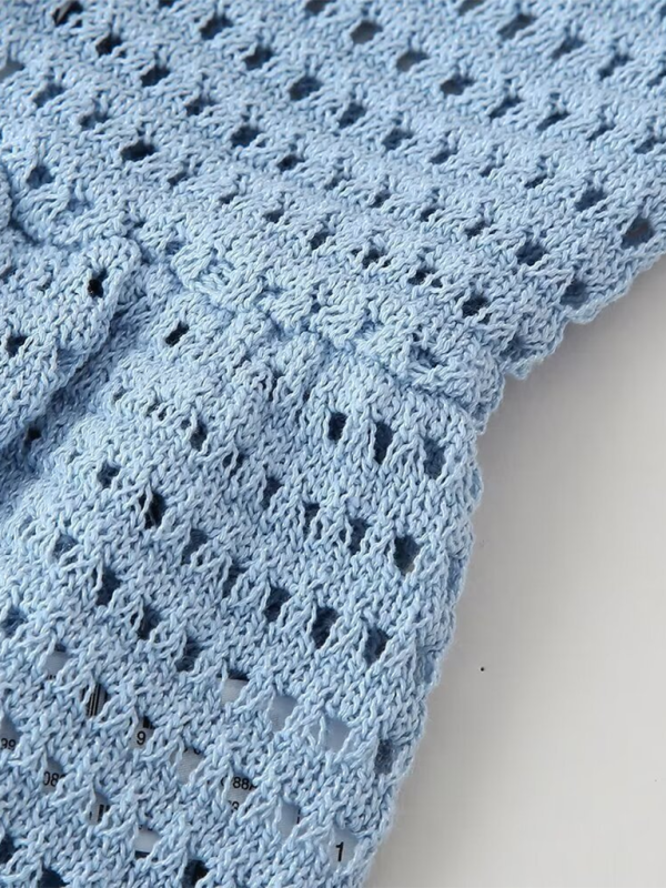 Levoire | Nouvelle Mode de Rue V-Décolleté Haut Sans Manches Tricoté Court Top