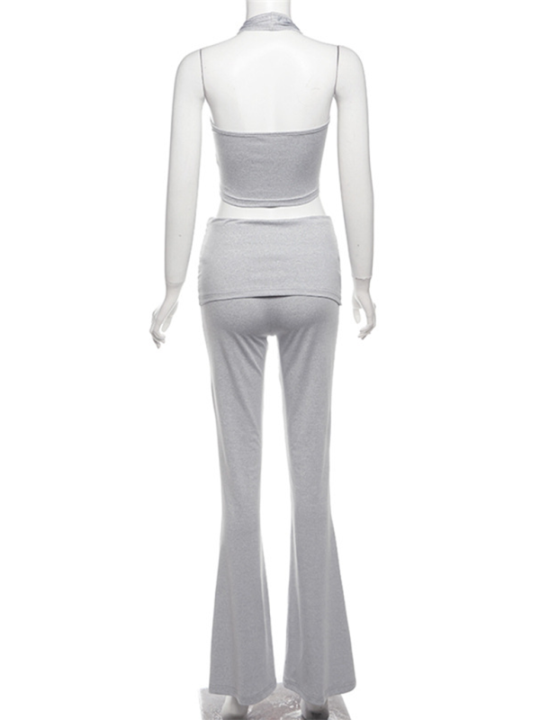 Levoire | Pour les femmes nouveau sexy sans ventre halterneck gilet confortable mince taille haute tenue de spectacle