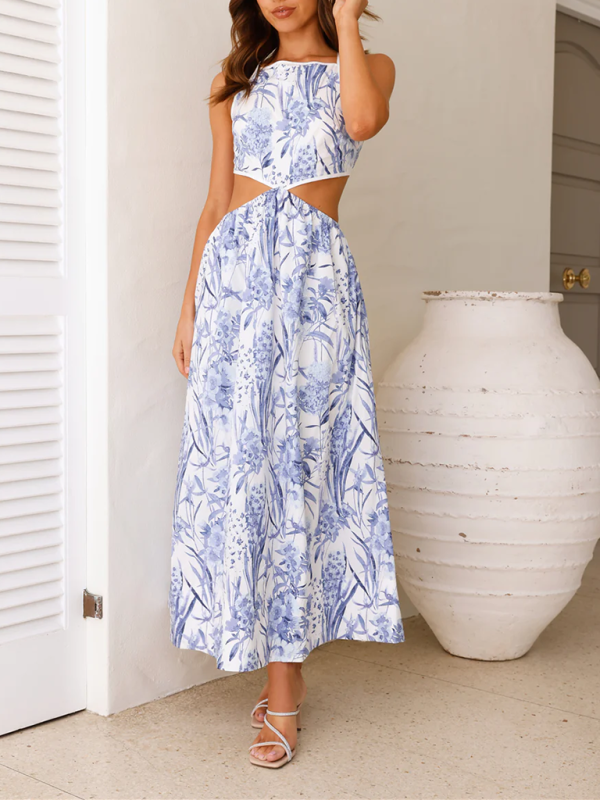 Levoire | Robe Halterimallinen Narukoru avec Imprimé Soie et Renforcement de la Taille