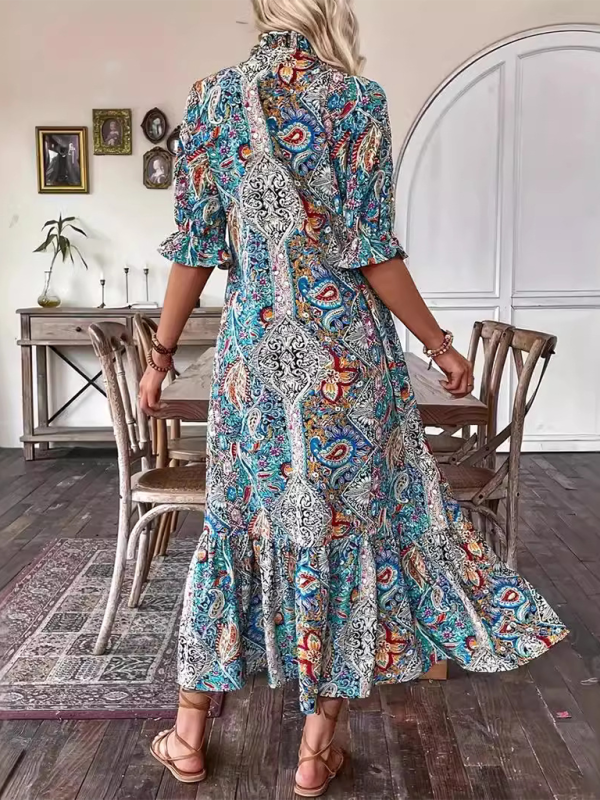 Levoire | Robe sans manches plissée à b retot imprimé pour femmes