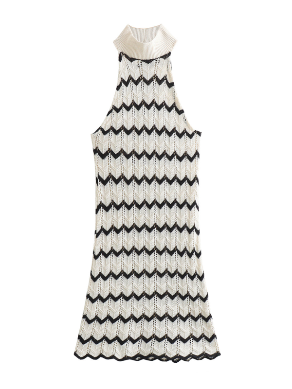 Levoire | Robe tricot rayée Modis Blanc