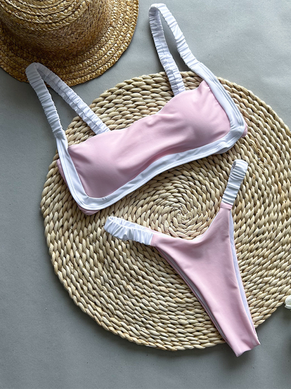 Levoire | Maillot de bain deux pièces sexy à couture contrastée