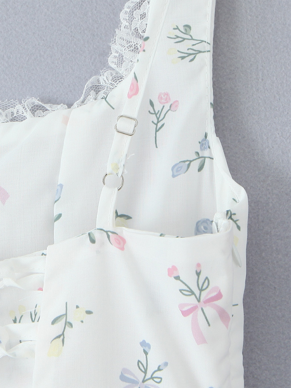 Levoire | Fleur de dentelle Robe à bretelles en V