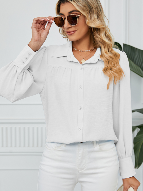 Levoire | Nouvelle chemise en chiffon ample à manches longues avec boutons