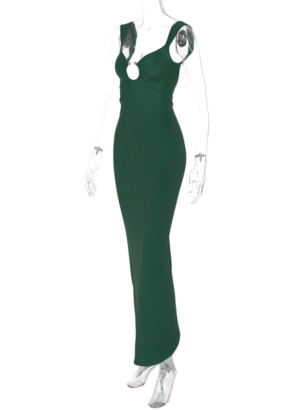 Levoire | Robe sexy à dos V ouvert avec un dos ouvert et une fente qui est serrée.
