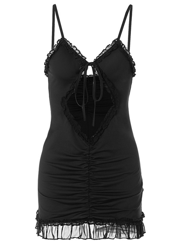 Levoire | nouvelle style volant élégant capuche spike robe
