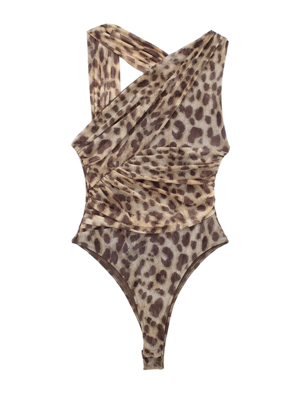 Levoire | Nouveau body asymétrique à imprimé léopard