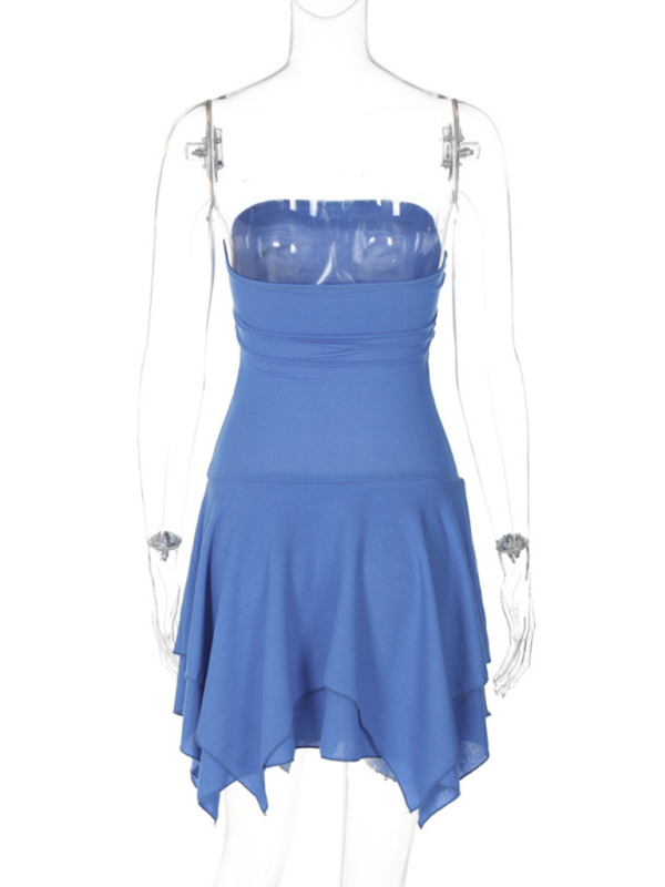 Levoire | Robe tube sexy unie couleur robe irrégulière