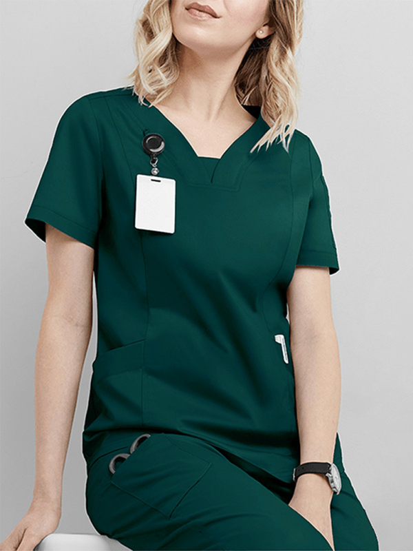 Levoire | Clinique Dentaire Salle D'Opération Vêtement De Travail Infirmière Expertise Vêtements Salon De Beauté Vêtements De Travail Articles De Nettoyage Vert foncé Jasper