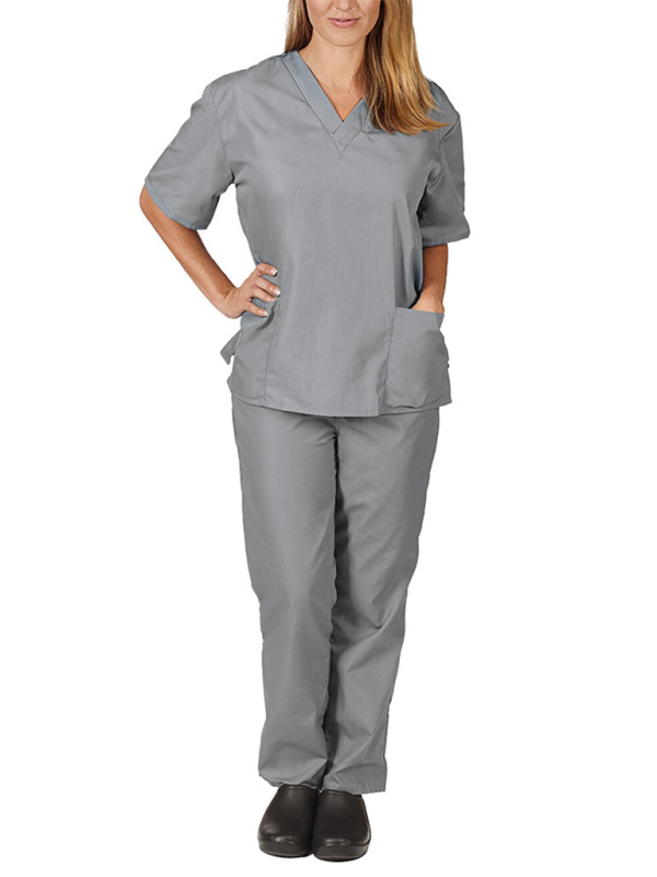 Levoire | Chiffon de bain fine blouse chirurgicale pour infirmières femmes vêtements de travail élastique à séchage rapide combinaison Gris