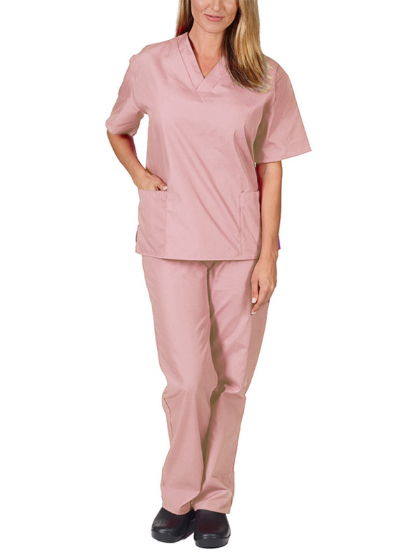 Levoire | Chiffon de bain fine blouse chirurgicale pour infirmières femmes vêtements de travail élastique à séchage rapide combinaison Rosa