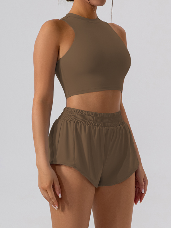 Levoire | Veste slim fit Sport Loisirs Shorts Ensemble Braun