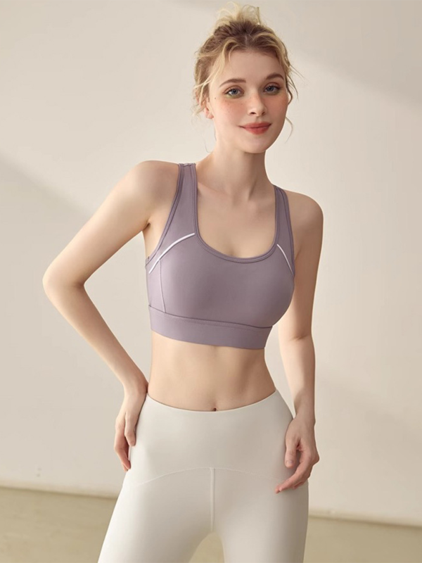 Levoire | Gilet de course en fitness résistant aux chocs avec soutien-gorge de sport push-up