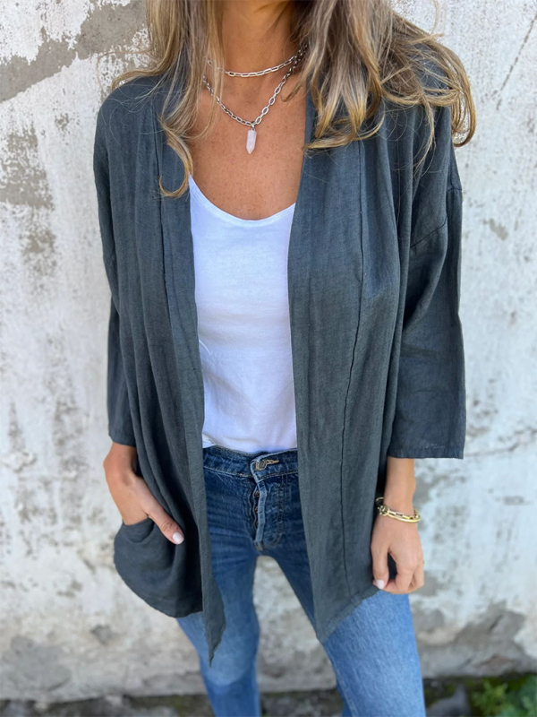 Levoire | Femme Décontractée Irmava Pochette Accessoire Veste Gris