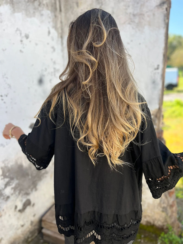 Levoire | Pour femmes Top à boutons hauts à manches larges pointues