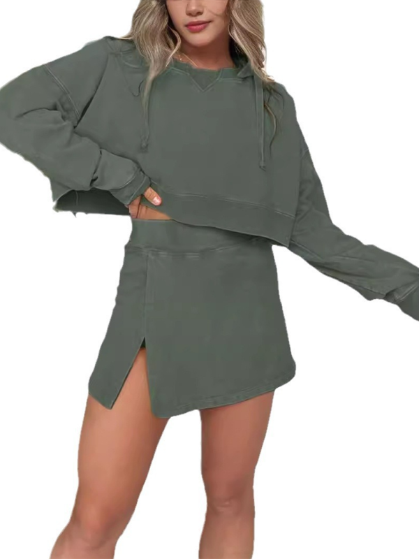 Levoire | Nouveau ensemble de hoodie à manches longues pour femmes Vert