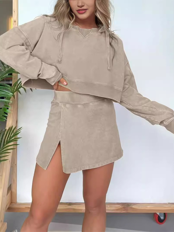 Levoire | Nouveau ensemble de hoodie à manches longues pour femmes Kaki