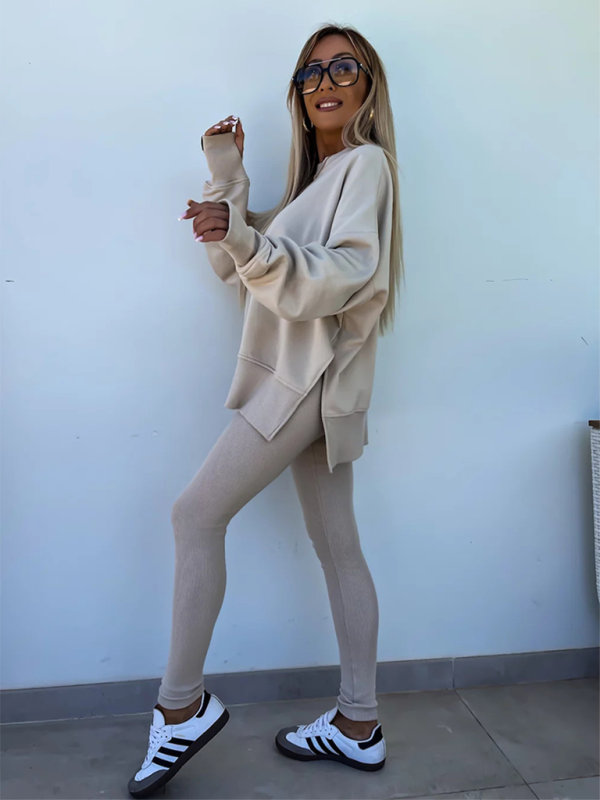 Levoire | Nouveau style décontracté coupe pantalon haut ample ensemble ensemble deux pièces