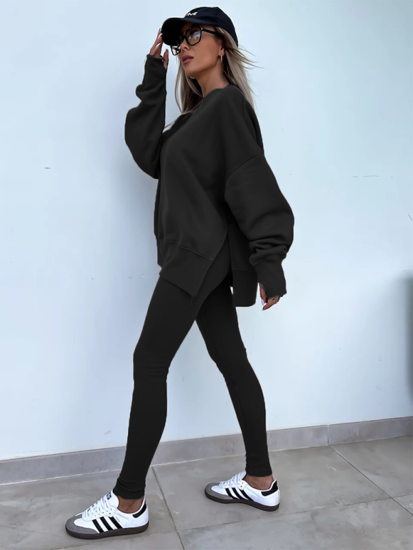 Levoire | Nouveau style décontracté coupe pantalon haut ample ensemble ensemble deux pièces