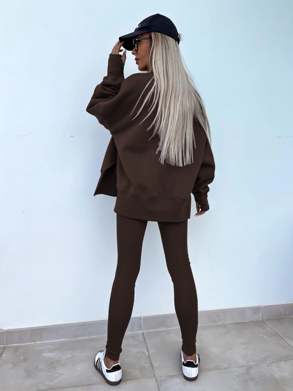 Levoire | Nouveau style décontracté coupe pantalon haut ample ensemble ensemble deux pièces