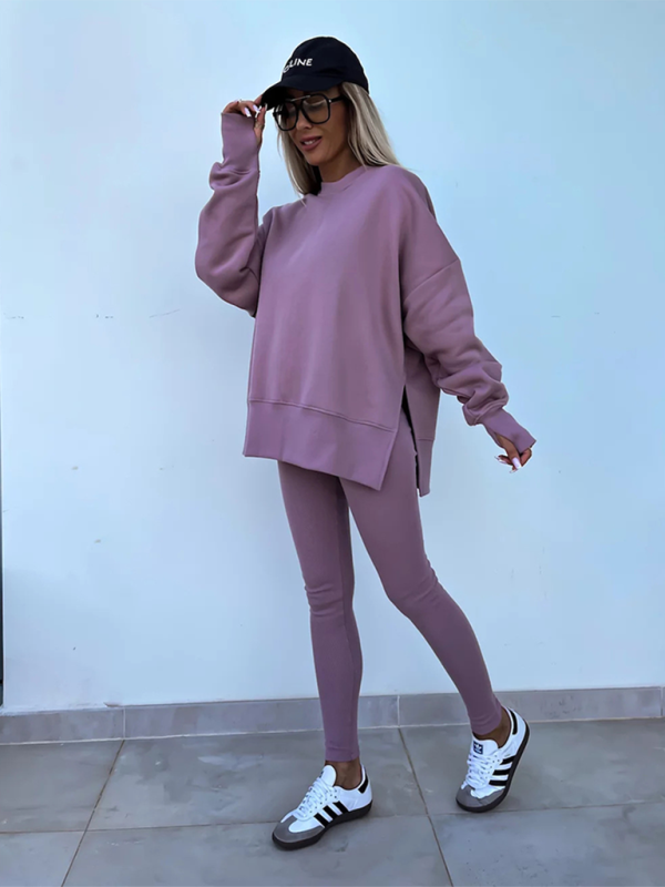 Levoire | Nouveau style décontracté coupe pantalon haut ample ensemble ensemble deux pièces