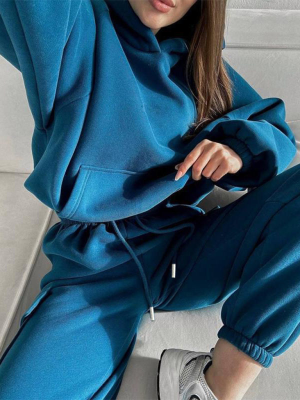 Levoire | Femmes nouvelle mode sport de loisir ensemble t-shirt collège Bleu