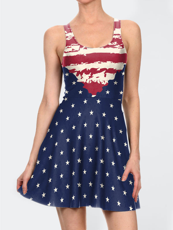 Levoire | Robe de conception de drapeau du jour de l'indépendance Kuosi