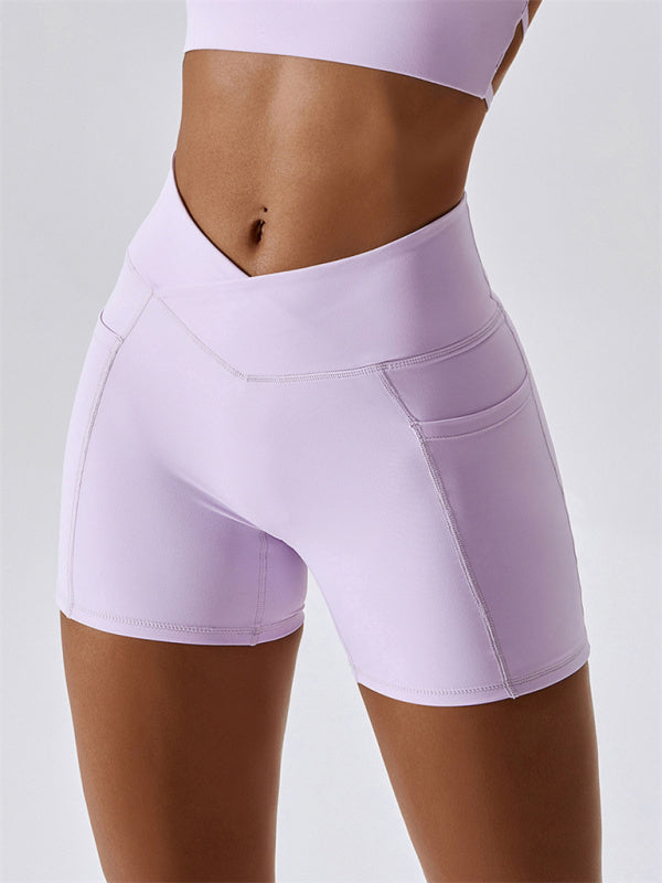 Levoire | Femme Naked Hip Pocket Crossover Livio Leggings Shorts de Sport Vert
