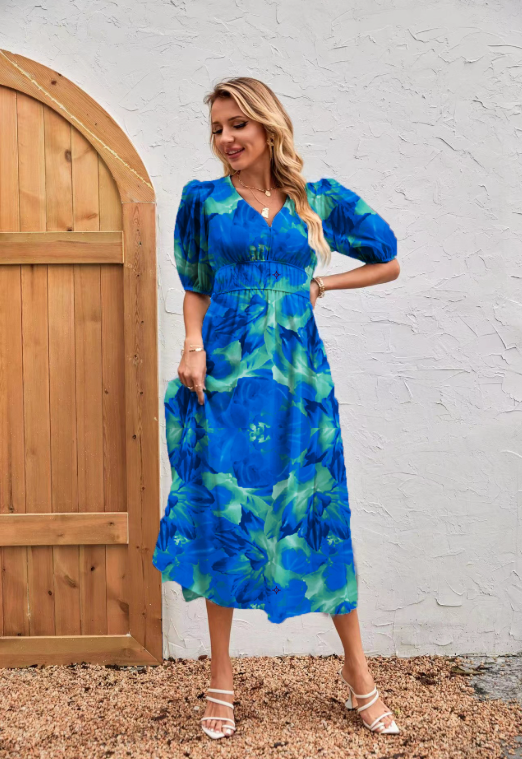 Levoire | Robe Élégante En A Avec Motif Floral