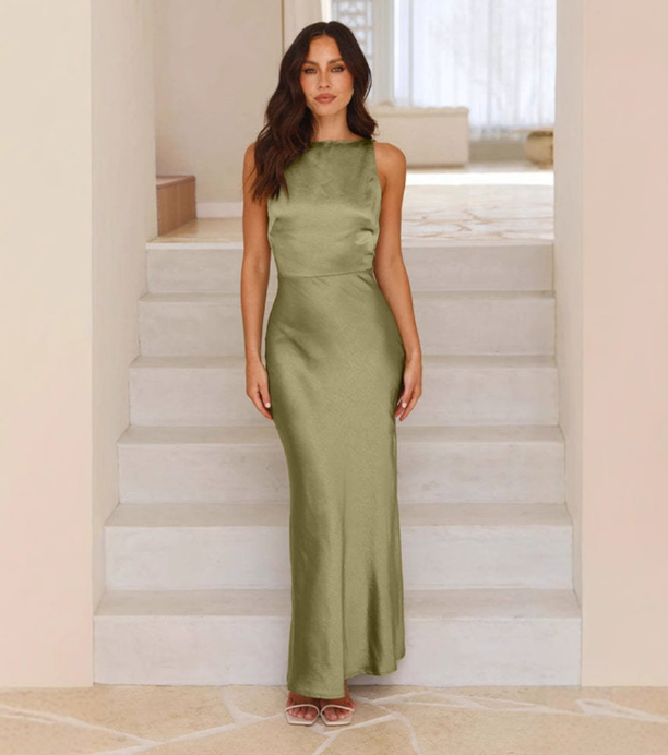 Levoire | Robe Halter En Satin Pour Dames