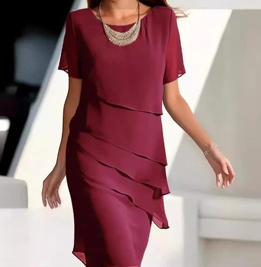 Levoire | Mini Robe Unie Sans Manches Vin